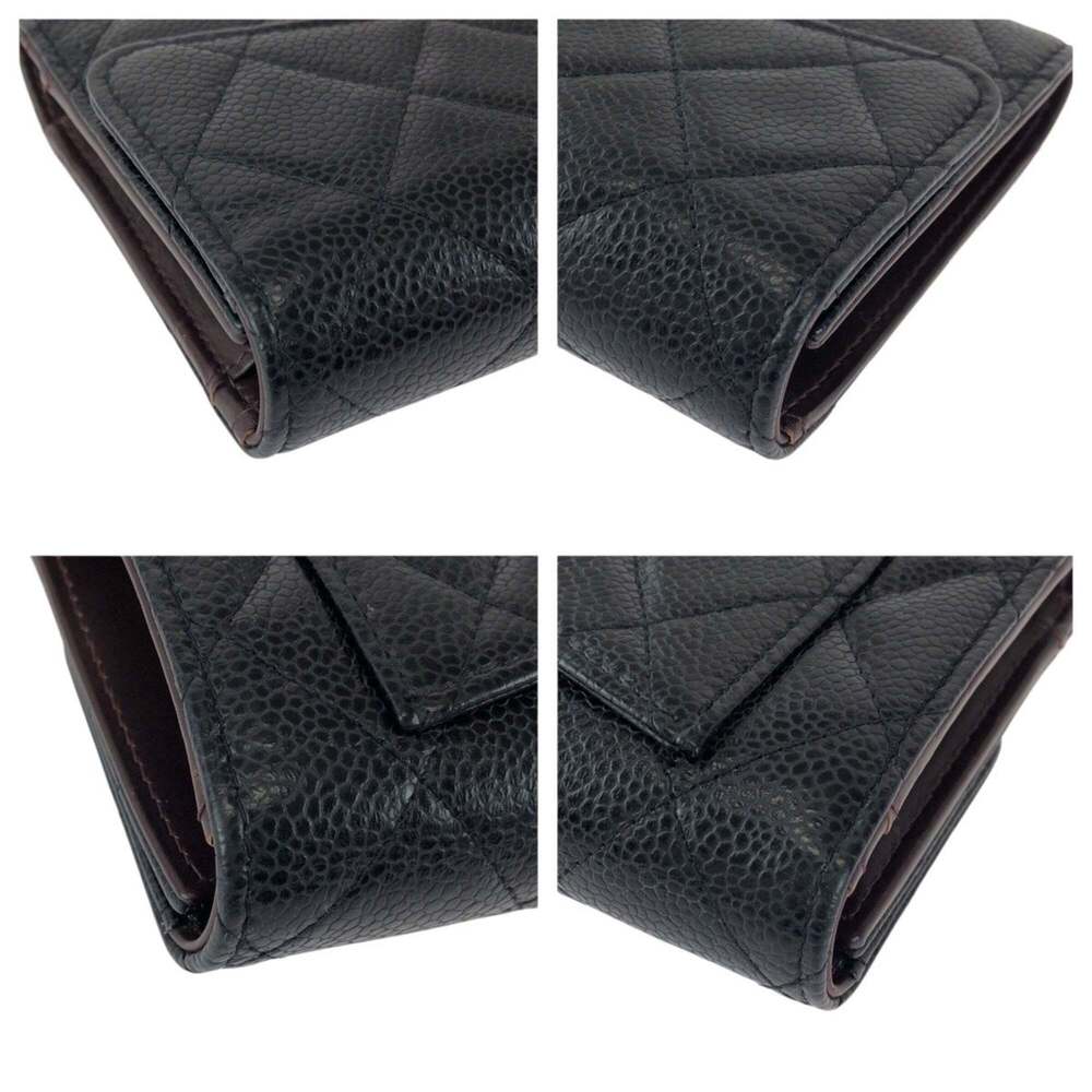CHANEL Black Caviar Leather Logo Wallet - Picture 4 of 10